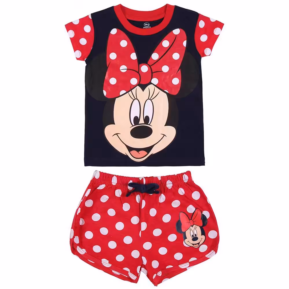 Pijama T-shirt e Calção da Minnie com Bolinhas - Image 2