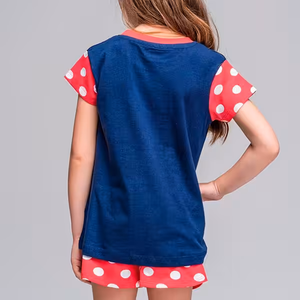Pijama T-shirt e Calção da Minnie com Bolinhas - Image 4