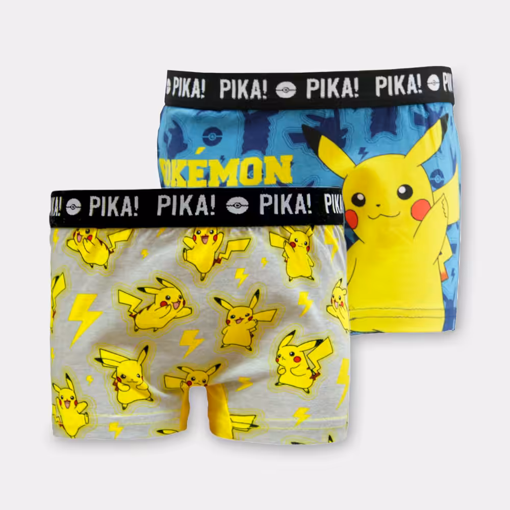 Conjunto do Pokémon de 2 Boxers