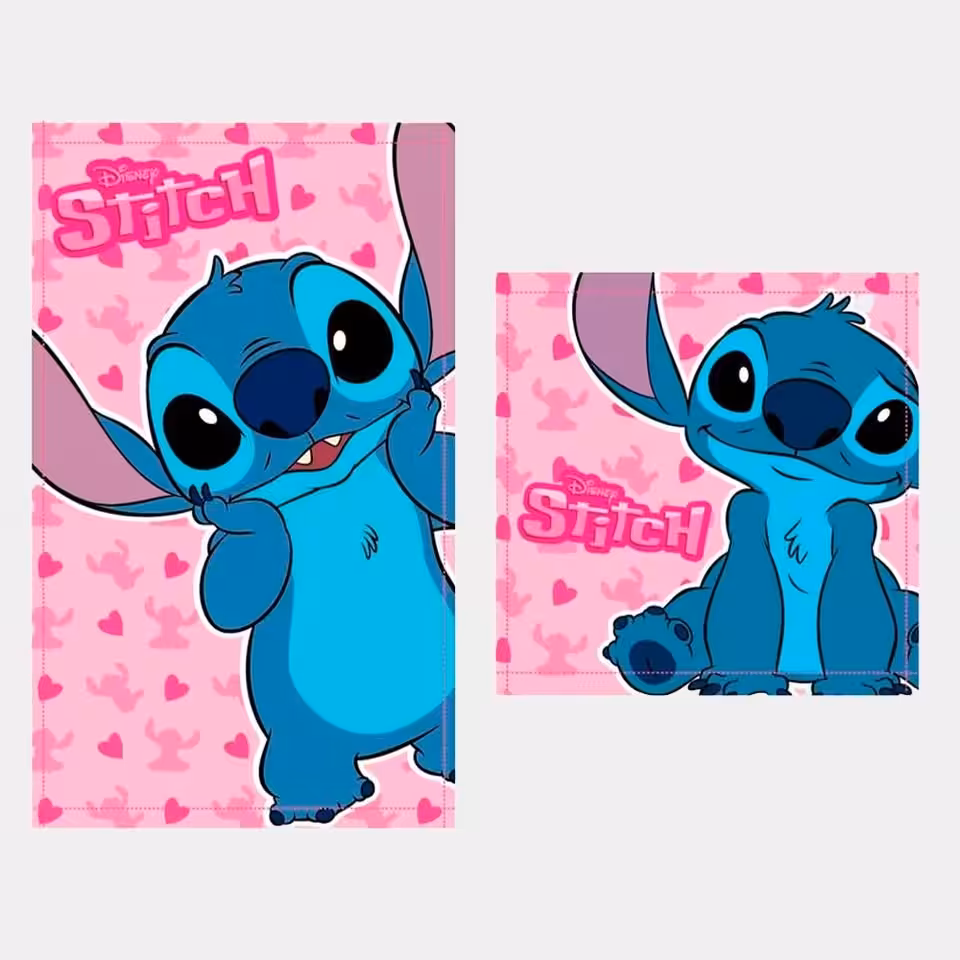 2 Toalhas Disney Stitch de Rosto