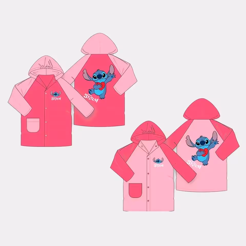 Capa de Chuva do Stitch Disney de 3 a 8 Anos