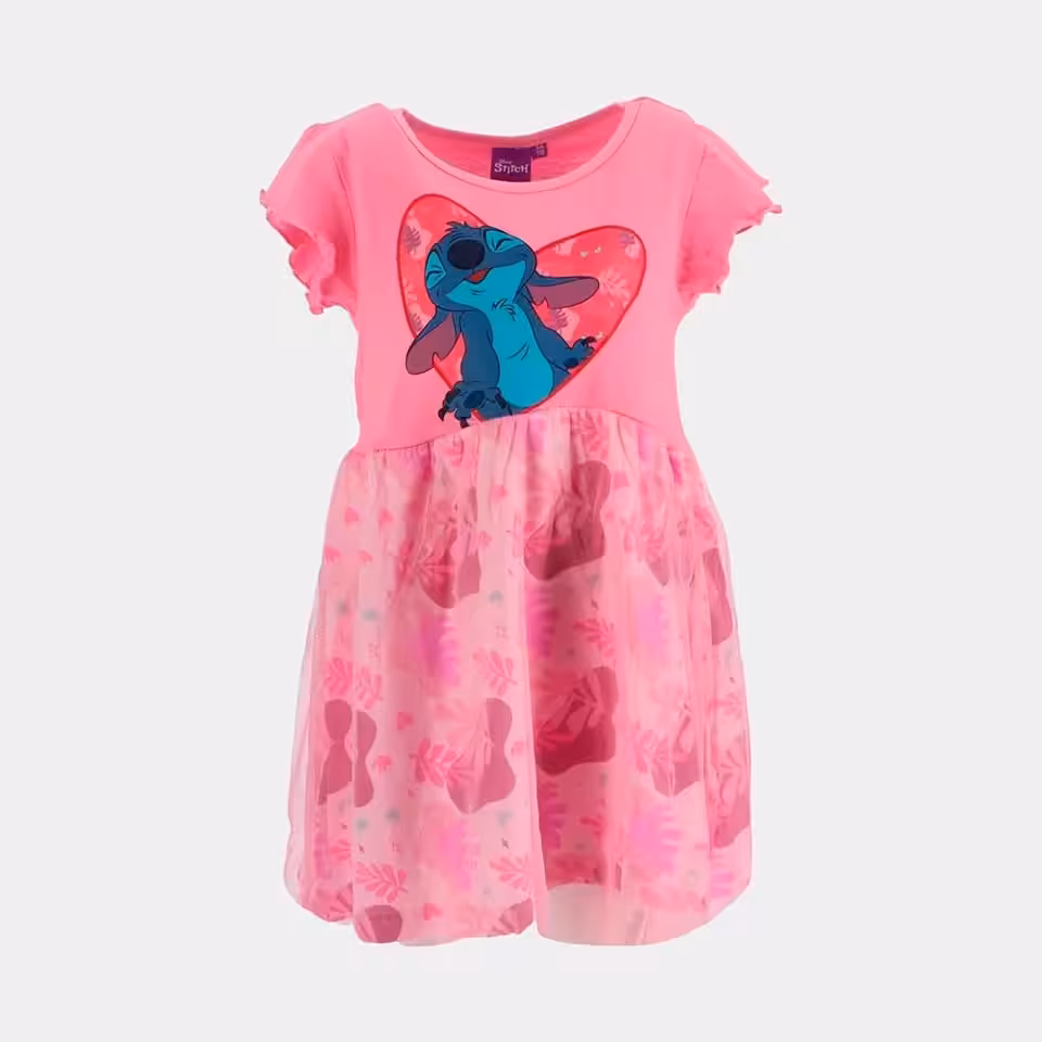 Vestido Lilo e Stitch Rosa 2-6 Anos