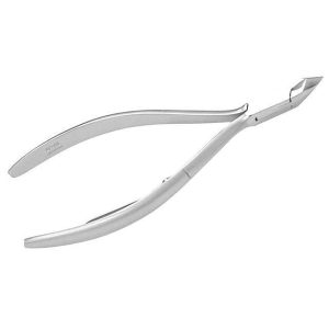 Alicate de Cutículas aço inox cirúrgico acetinado mola simples 11.5 cm/7 mm