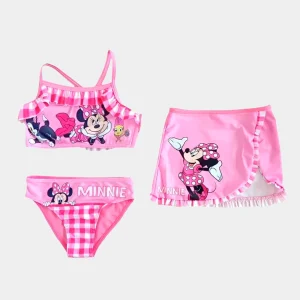 Conjunto Minnie de Biquini com Saia de 4-10 Anos
