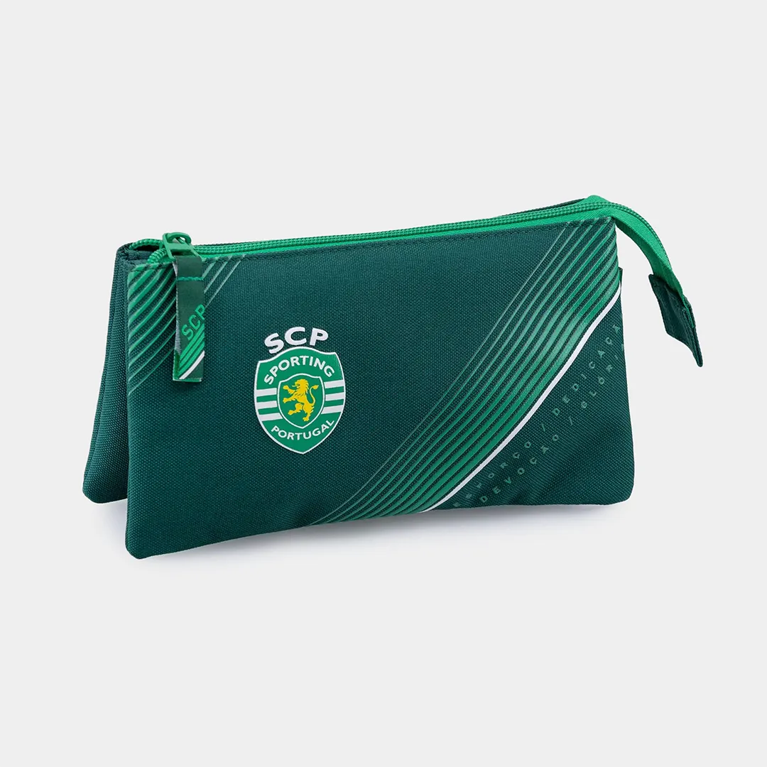 Estojo Escolar Sporting CP Triplo de 22cm