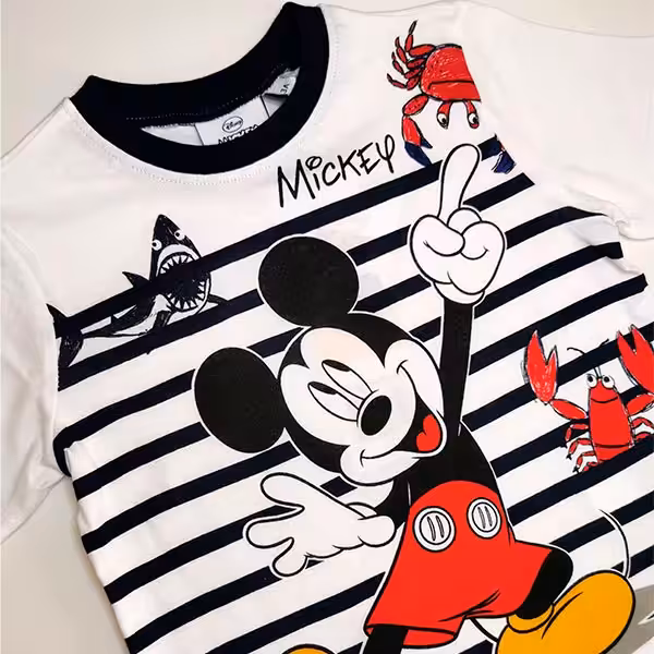 Pijama T-shirt e Calção do Mickey Mouse Azul - Image 4