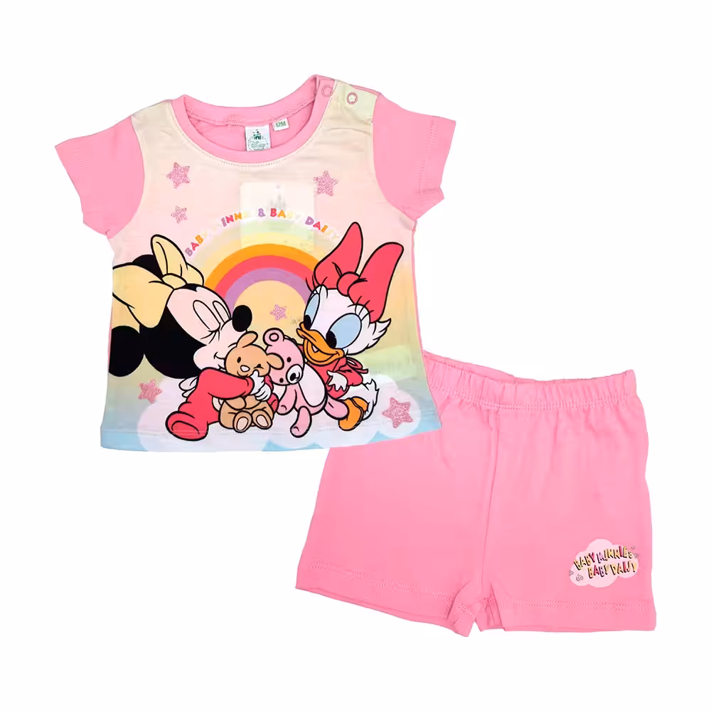 Pijama Baby Minnie e Margarida Rosa