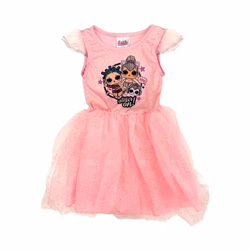 Vestido de Festas das LOL Surprise com Saiote Rosa