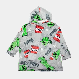 Poncho Polar Infantil Minecraft 7-14 Anos