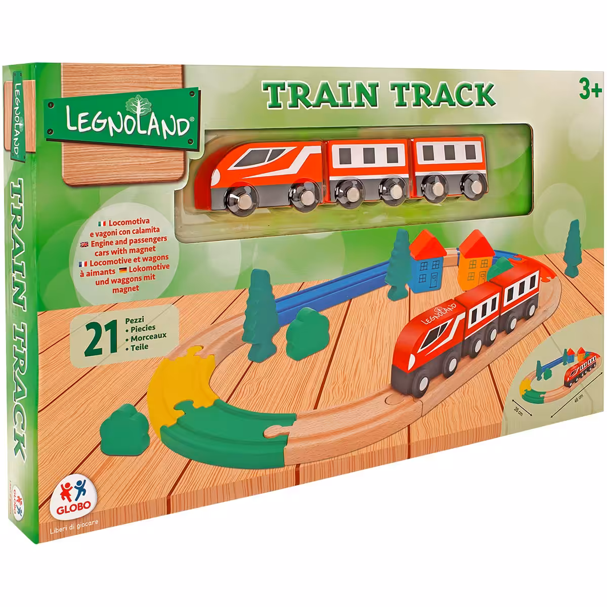 Brinquedo de Madeira Legnoland Linha de Comboio - Image 3