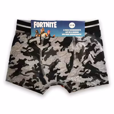 Pack de 2 Boxers Tropa Fortnite Vermelho e Cinza