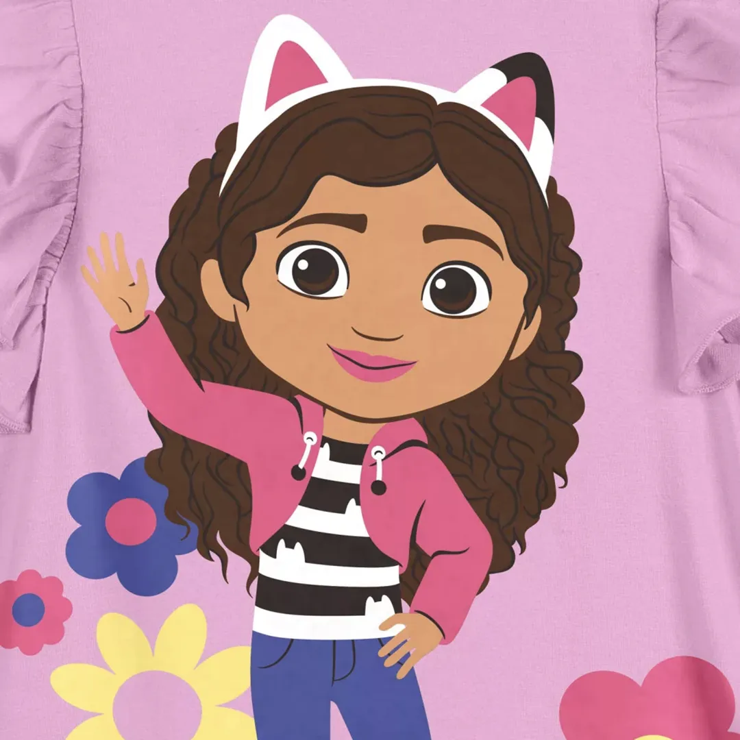 T-Shirt da Gabby de Algodão com Folhos de 3-8 Anos - Image 4
