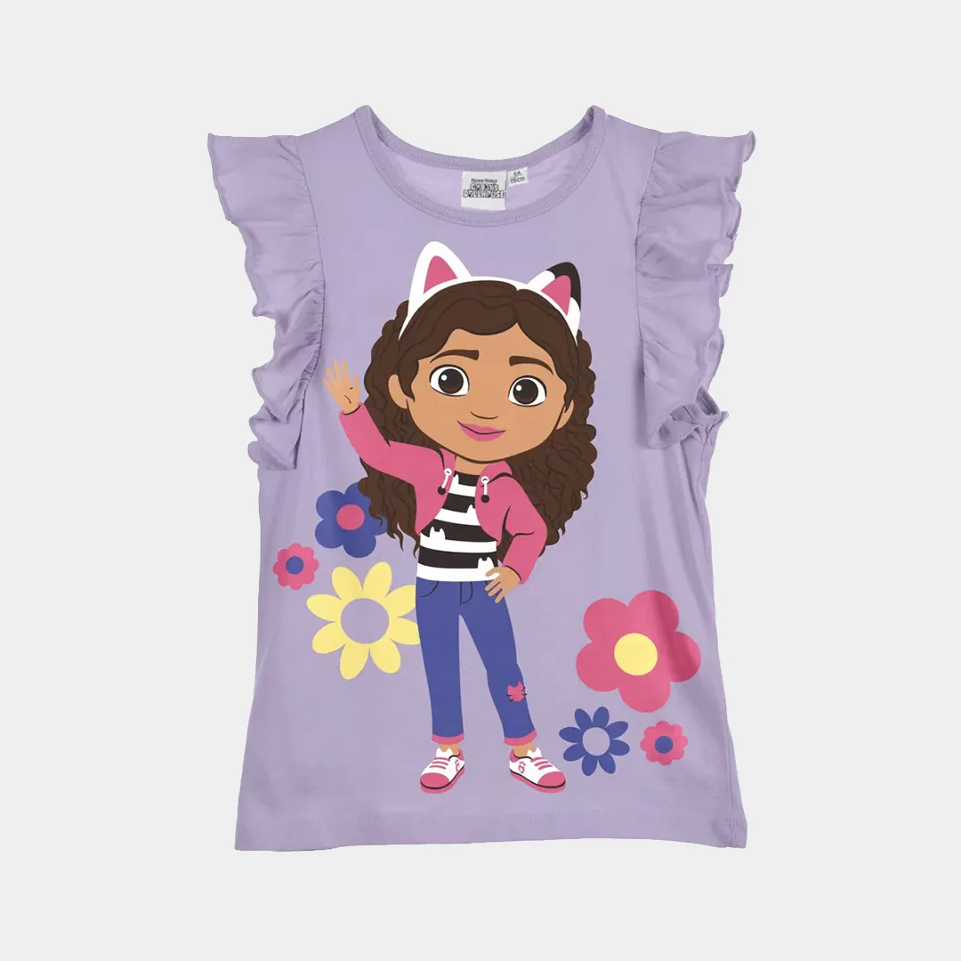 T-Shirt da Gabby de Algodão com Folhos de 3-8 Anos - Image 5