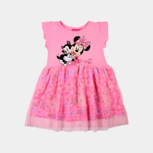 Vestido da Minnie Rosa com Tule 2-6 Anos