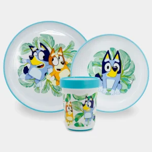 Conjunto Antiderrapante Bluey e Bingo de 3pcs
