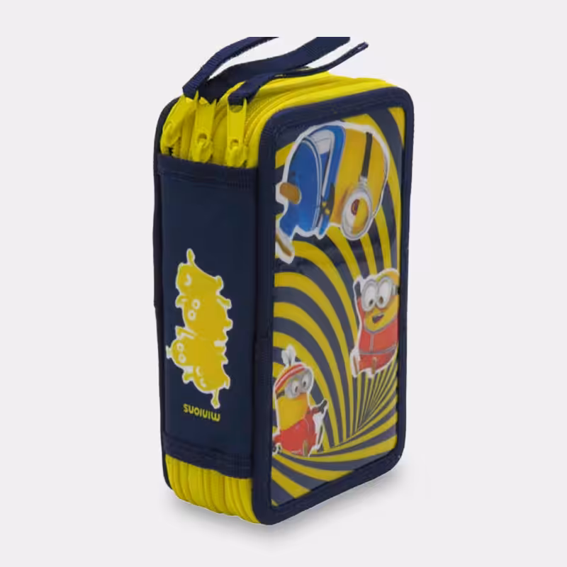 Estojo Minions Triplo com Material