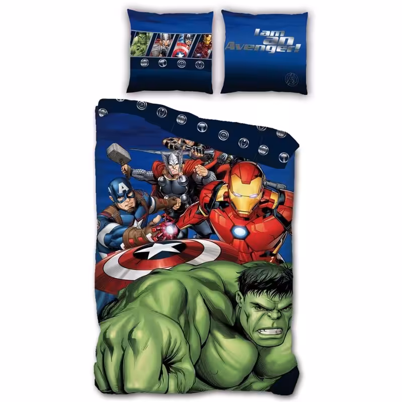 Capa Edredão e Fronha dos Avengers Marvel