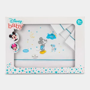 Conjunto Lençóis Mickey Azul Baby 60x120cm