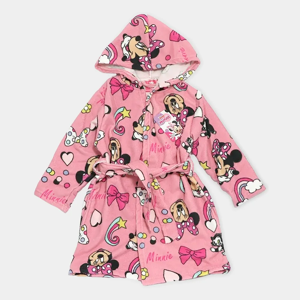 Roupão de Banho da Minnie Mouse com Capuz
