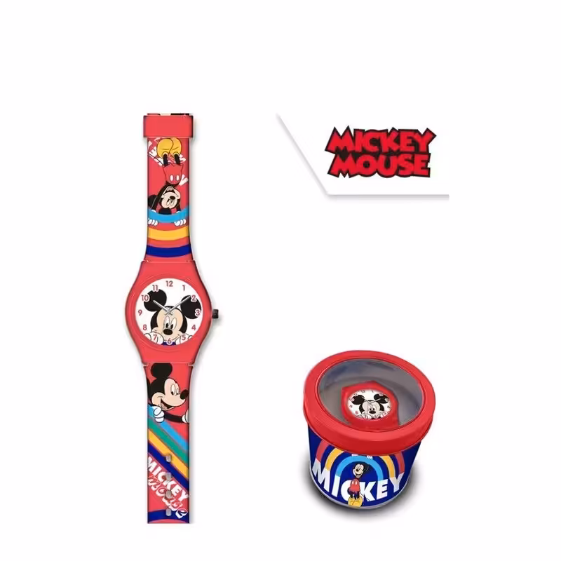 Relógio Analógico Mickey Mouse em Caixa Personalizada
