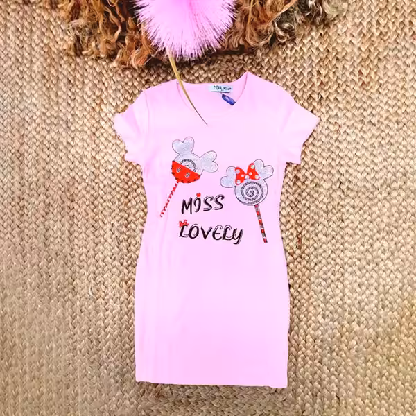 Vestido Comprido da Minnie Mouse Cor de Rosa